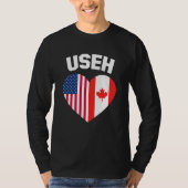 Amerikaanse vlag Canada Funny American Canadian T-shirt (Voorkant)