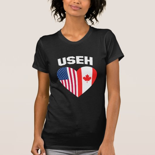 Amerikaanse vlag Canada Funny American Canadian T-shirt (Voorkant)