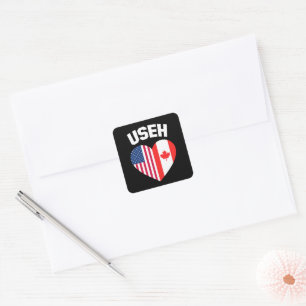 Amerikaanse vlag Canada Funny American Canadian Vierkante Sticker