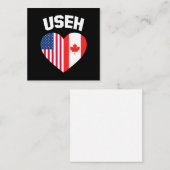 Amerikaanse vlag Canada Funny American Canadian Vierkante Visitekaartje (Voorkant / Achterkant)