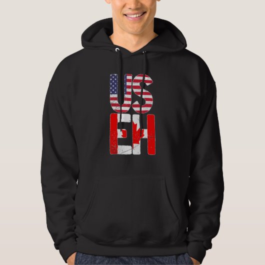 Amerikaanse vlag Canada Maple Leaf Useh Canada Hoodie (Voorkant)