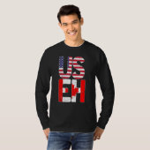 Amerikaanse vlag Canada Maple Leaf Useh Canada T-shirt (Voorkant volledig)