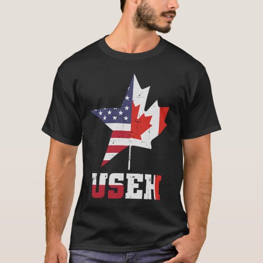 Amerikaanse vlag Canada T-shirt (Voorkant)