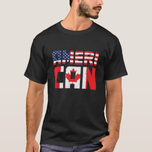 Amerikaanse vlag Canadese Amerikaanse Pride Canade T-shirt
