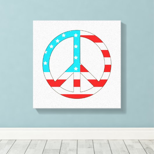 Amerikaanse vlag canvas afdruk (Insitu (Houten vloer))