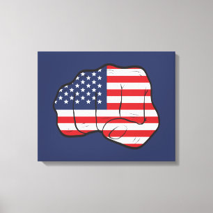 Amerikaanse vlag canvas afdruk