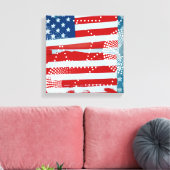 Amerikaanse vlag canvas afdruk (Insitu (Woonkamer))