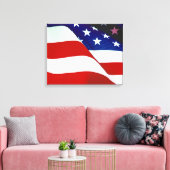 Amerikaanse vlag canvas afdruk (Insitu (Woonkamer))