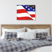 Amerikaanse vlag canvas afdruk (Insitu (Slaapkamer))