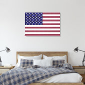 Amerikaanse vlag canvas afdruk (Insitu (Slaapkamer))