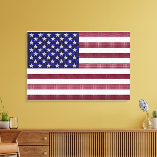Amerikaanse vlag canvas afdruk (Insitu (Woonkamer))