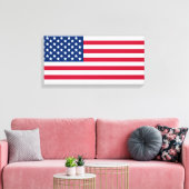 Amerikaanse vlag canvas afdruk (Insitu (Woonkamer))