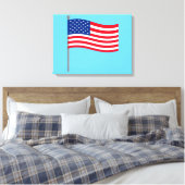 Amerikaanse vlag canvas afdruk (Insitu (Slaapkamer))