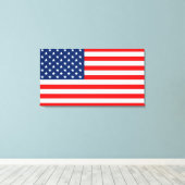 Amerikaanse vlag canvas afdruk (Insitu (Houten vloer))