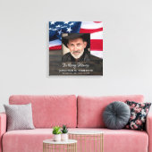 Amerikaanse vlag canvas afdruk (Insitu (Woonkamer))