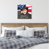 Amerikaanse vlag canvas afdruk (Insitu (Slaapkamer))