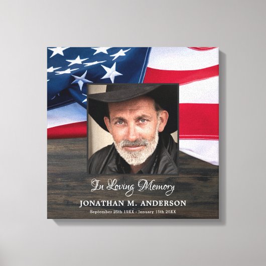 Amerikaanse vlag canvas afdruk (Voorkant)