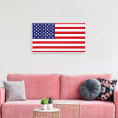 Amerikaanse vlag canvas afdruk (Insitu (Woonkamer))