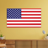 Amerikaanse vlag canvas afdruk (Insitu (Woonkamer))