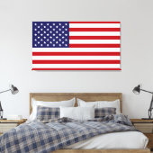 Amerikaanse vlag canvas afdruk (Insitu (Slaapkamer))