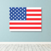 Amerikaanse vlag canvas afdruk (Insitu (Houten vloer))
