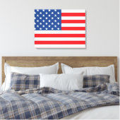 Amerikaanse vlag canvas afdruk (Insitu (Slaapkamer))