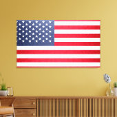 Amerikaanse vlag canvas afdruk (Insitu (Woonkamer))
