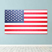 Amerikaanse vlag canvas afdruk (Insitu (Houten vloer))