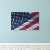 Amerikaanse vlag. canvas afdruk (Insitu (Houten vloer))
