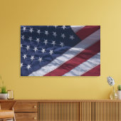 Amerikaanse vlag. canvas afdruk (Insitu (Woonkamer))
