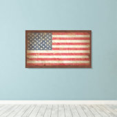 Amerikaanse vlag canvas afdruk (Insitu (Houten vloer))