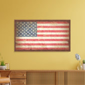 Amerikaanse vlag canvas afdruk (Insitu (Woonkamer))