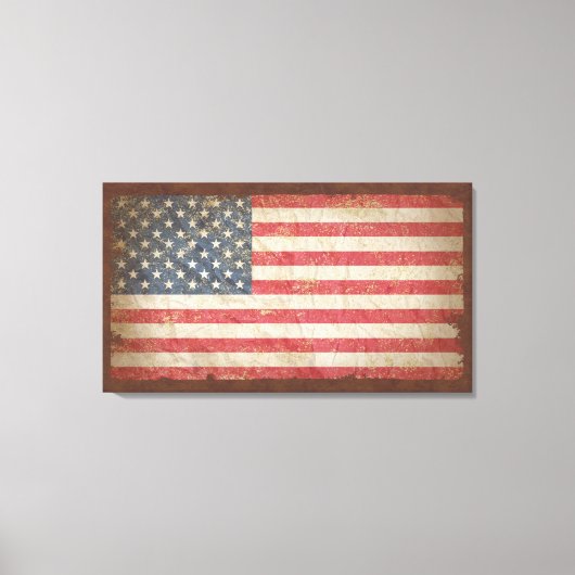Amerikaanse vlag canvas afdruk (Voorkant)