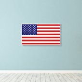 Amerikaanse vlag canvas afdruk (Insitu (Houten vloer))