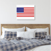 Amerikaanse vlag canvas afdruk (Insitu (Slaapkamer))