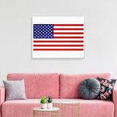 Amerikaanse vlag canvas afdruk (Insitu (Woonkamer))