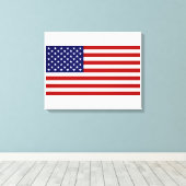 Amerikaanse vlag canvas afdruk (Insitu (Houten vloer))