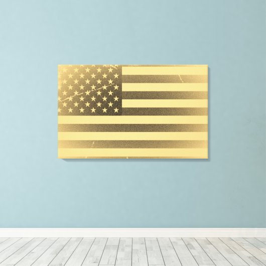  Amerikaanse vlag Canvas Afdruk (Insitu (Houten vloer))