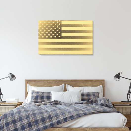  Amerikaanse vlag Canvas Afdruk (Insitu (Slaapkamer))