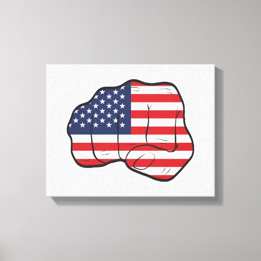 Amerikaanse vlag canvas afdruk (Voorkant)