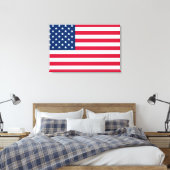 Amerikaanse Vlag Canvas Print (Insitu (Slaapkamer))