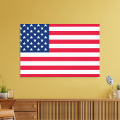 Amerikaanse Vlag Canvas Print (Insitu (Woonkamer))