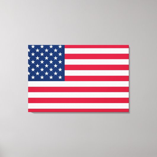 Amerikaanse Vlag Canvas Print (Voorkant)