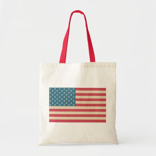 Amerikaanse vlag Canvas tas (Voorkant)