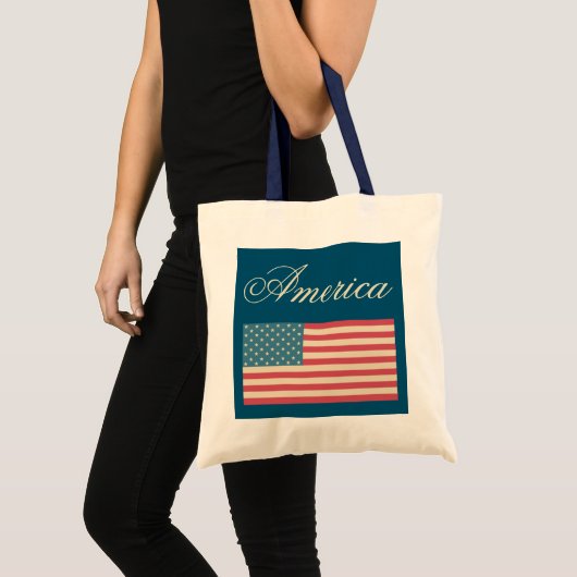 Amerikaanse vlag Canvas tas (Voorkant (product))