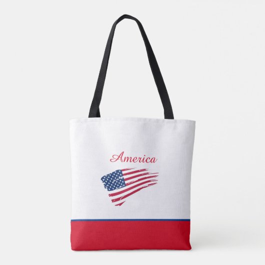 Amerikaanse vlag Canvas tas (Achterkant)