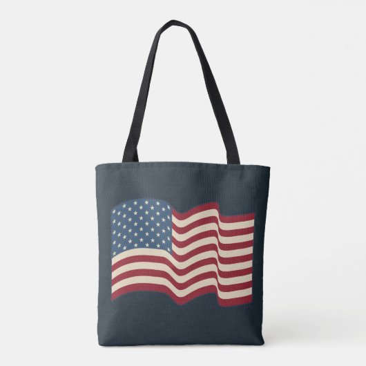 Amerikaanse vlag Canvas tas Gift (Achterkant)