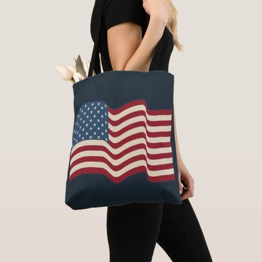 Amerikaanse vlag Canvas tas Gift (Dichtbij)