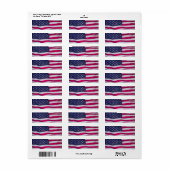 Amerikaanse vlag cap etiket (Full Sheet)