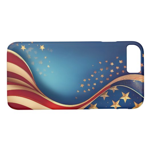  Amerikaanse vlag Case-Mate iPhone Case (Achterkant (Horizontaal))